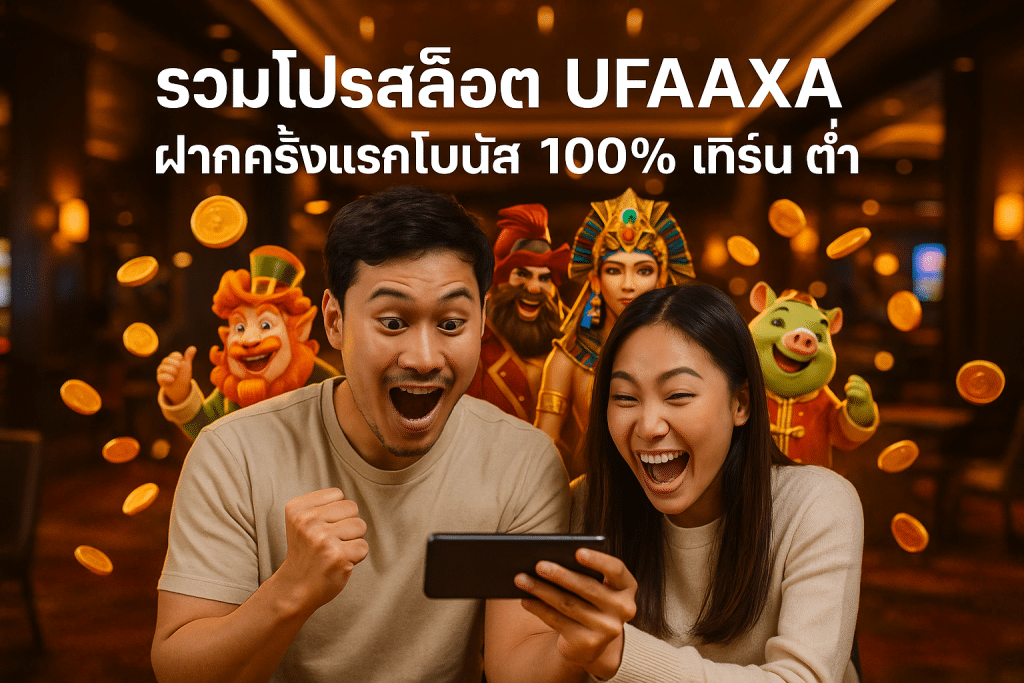 รวมโปรสล็อต UFAAXA ฝากครั้งแรกโบนัส 100% เทิร์นต่ำ